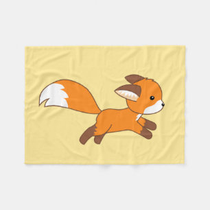 Niedlich Running Fox Fleecedecke