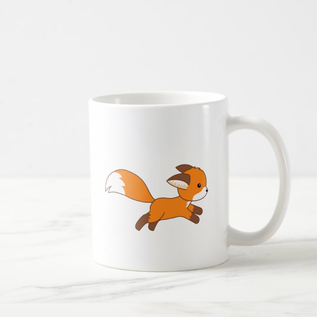 Niedlich Running Fox Kaffeetasse (Rechts)