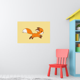 Niedlich Running Fox Poster