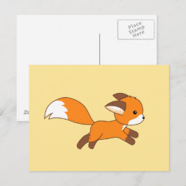 Niedlich Running Fox Postkarte