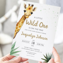 Niedlich Safari Adventure Giraffe Baby Dusche