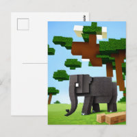 Niedlich Safari Elephant Pixel Art