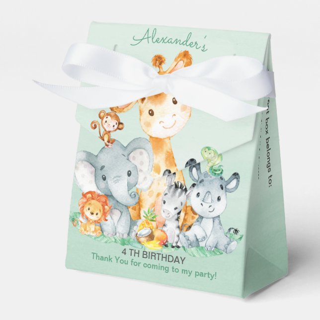 Niedlich Safari Jungle Girl Geschenkschachtel (Vorderseite)