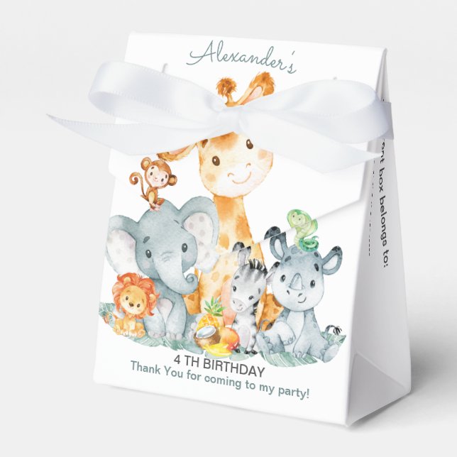 Niedlich Safari Jungle Girl Geschenkschachtel (Vorderseite)