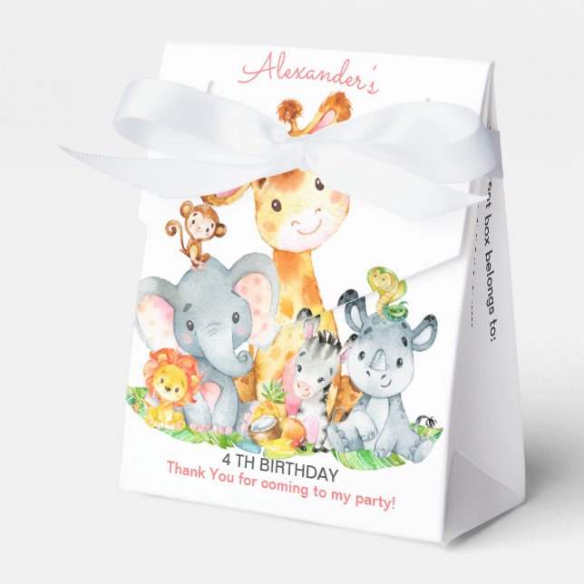 Niedlich Safari Jungle Girl Geschenkschachtel (Vorderseite)
