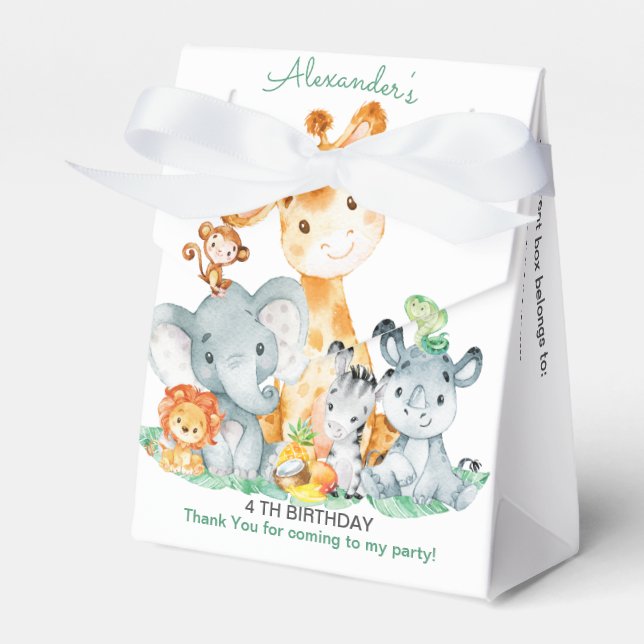 Niedlich Safari Jungle Girl Geschenkschachtel (Vorderseite)