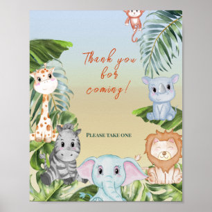 Niedlich Safari Jungle Little Animal Baby Dusche G Poster
