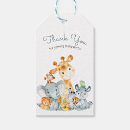 Niedlich Safari Jungle Tiere Wasserfarbe Vielen Da Geschenkanhänger