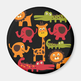 Niedlich Safari Jungle Zoo Tiere drucken Geschenke Magnet