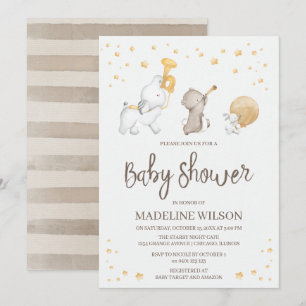 Niedlich Safari Parade Kinderdusche Einladung