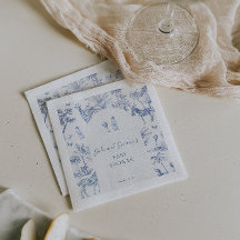 Niedlich Safari Toile de Jouy | Blue Baby Dusche