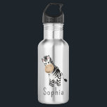 Niedlich Safari Zebra Kinderschule Edelstahlflasche<br><div class="desc">Diese niedliche Edelstahlflasche ist mit einer Safari-Zebra-Abbildung versehen und bietet Ihnen die Möglichkeit,  Ihren Mädchennamen in einem lustigen,  minimalistischen Schriftart hinzuzufügen. Das perfekte Geschenk für alle Tierliebhaber,  perfekt für die Schule oder Vorschule!</div>