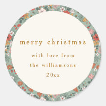 Niedlich Sage Green Botanical Custom Frohe Weihnac