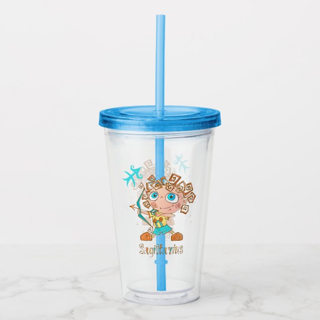 Niedlich Sagittarius Kid Acryltrinkbecher (Vorderseite)