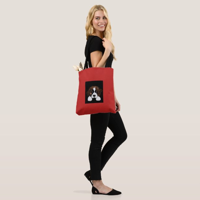 Niedlich Saint Bernard Tasche (Am Model)