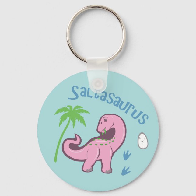 Niedlich Saltasaurus Schlüsselanhänger (Vorderseite)