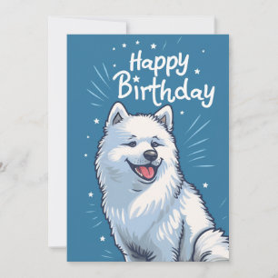 Niedlich Samoyed Happy Birthday Feiertagskarte