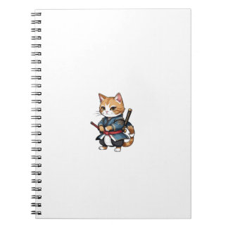 Niedlich Samurai Cat Phone Case Design Notizblock