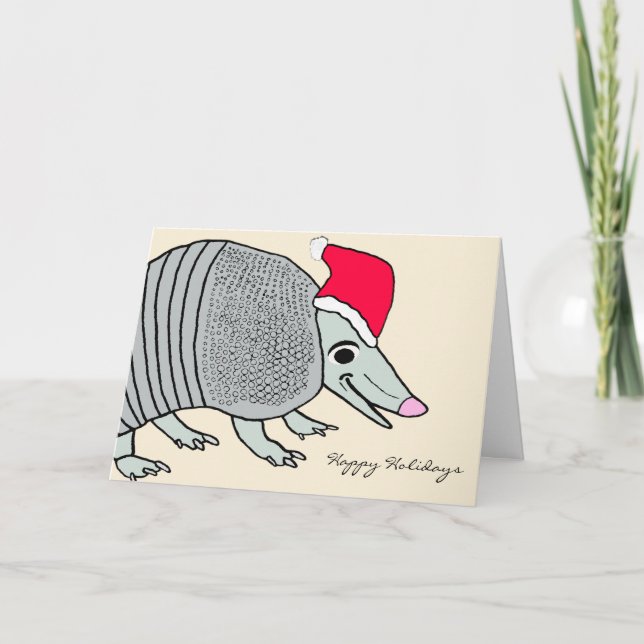 Niedlich Santa Armadillo Weihnachten (Vorderseite)