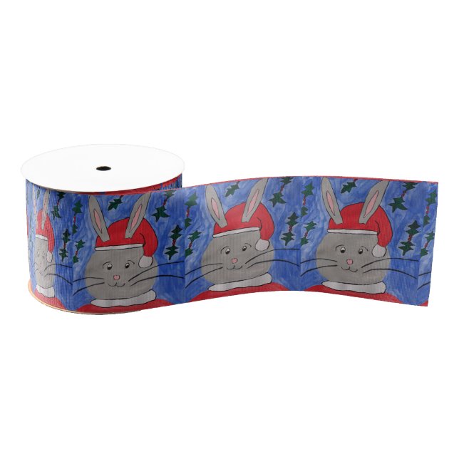 Niedlich Santa Bunny Ripsband (Spule)