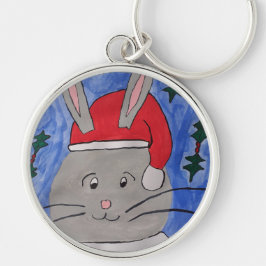 Niedlich Santa Bunny Schlüsselanhänger