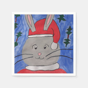 Niedlich Santa Bunny Serviette