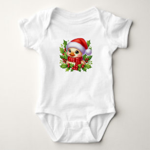 Niedlich Santa Duck Baby Strampler