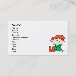 Niedlich Santa Elf Helper Visitenkarte