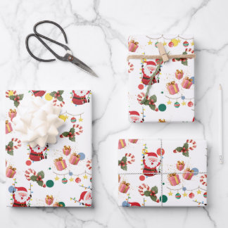 Niedlich Santa Geschenkpapier Set