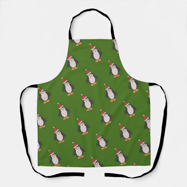 Niedlich Santa Penguin Schürze (Vorderseite)