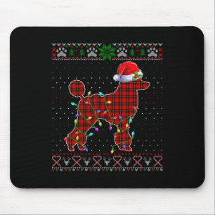 Niedlich Santa Red Kariert Poodle Light Ugge Weihn Mousepad
