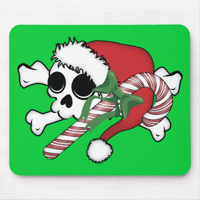 Niedlich Santa Skull Mousepad (Vorne)
