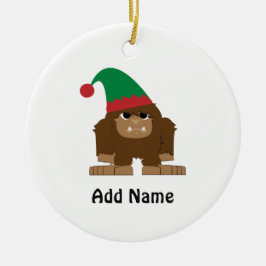Niedlich Sasquatch Weihnachtself Keramikornament