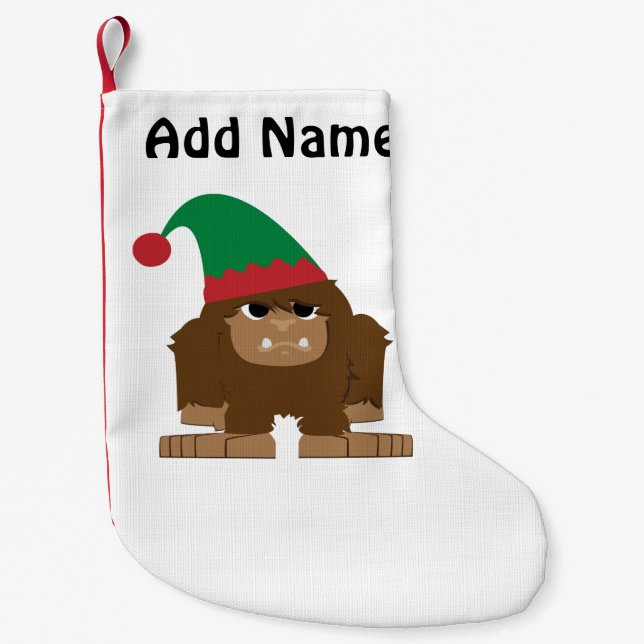 Niedlich Sasquatch Weihnachtself Kleiner Weihnachtsstrumpf (Vorderseite)