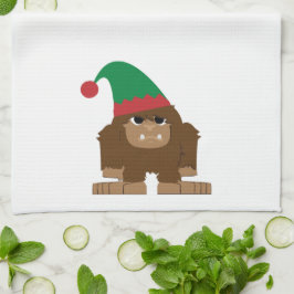 Niedlich Sasquatch Weihnachtself Küchentuch