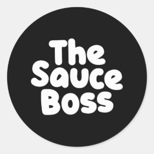 Niedlich Sauce Boss Koch Grillen Cook Food Humour Runder Aufkleber