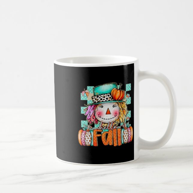 Niedlich Scarecrow Pumpkin Erntedank Halloween Hel Kaffeetasse (Rechts)