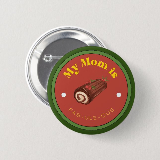 NIEDLICH! Schaltfläche - Meine Mama ist fab-ule-ou Button (Vorne & Hinten)