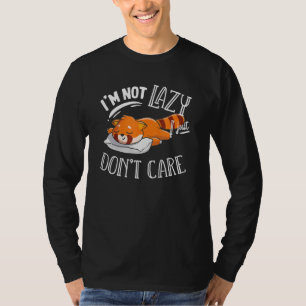 Niedlich Schlafende Red Panda Grafik Damen Männer T-Shirt