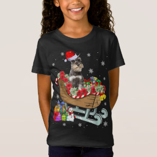 Niedlich Schnauzer Dog Weihnachts-Weihnachtsmannmü T-Shirt
