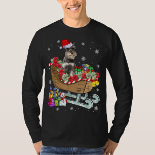 Niedlich Schnauzer Dog Weihnachts-Weihnachtsmannmü T-Shirt