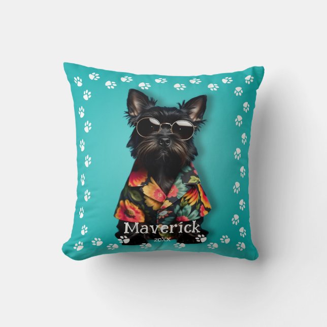 Niedlich Schnauzer Pet Kissen (Vorderseite)