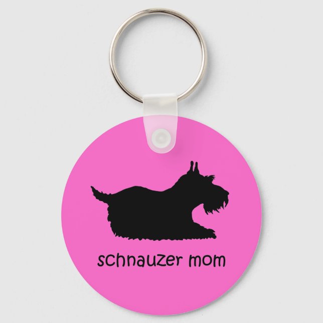 Niedlich Schnauzer Schlüsselanhänger (Vorderseite)