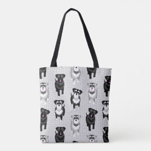 Niedlich Schnauzers Retro Muster Tasche