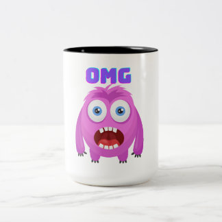 Niedlich schockierte Monster-Tasse - Funny OMG Car Zweifarbige Tasse