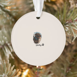 Niedlich Schokolade Labrador Hund - Bailey   Haust Ornament