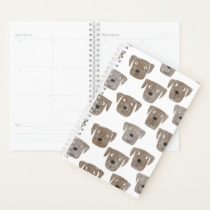 Niedlich Schokolade Labrador Retriever Dog Art Pla Planer