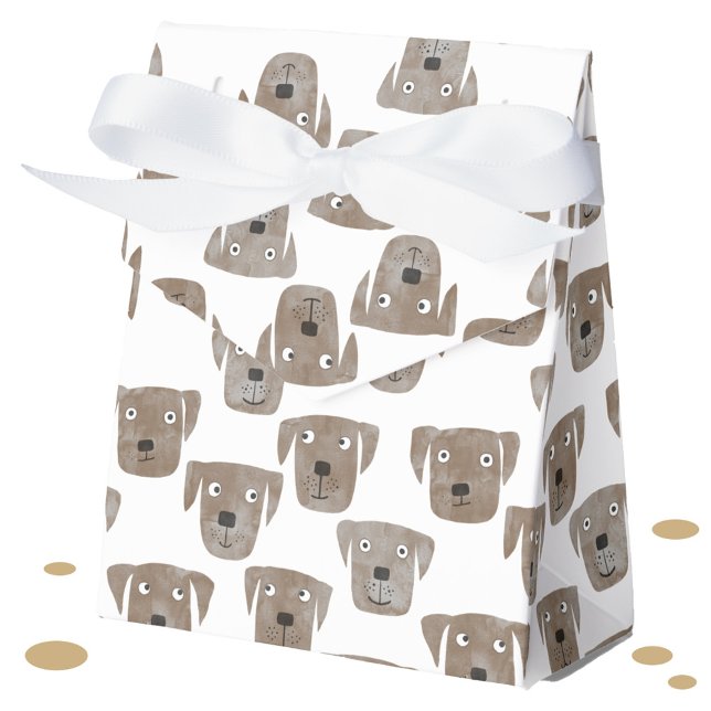 Niedlich Schokolade Labrador Retriever Dog Geschenkschachtel (Chocolate labrador retriever dog watercolor pattern gift favor box)