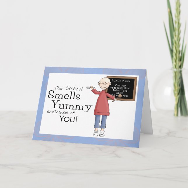 Niedlich School Cook Wertschätzung Danke (Vorderseite)