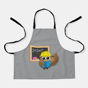 Niedlich School Student Owl Cartoon Schürze